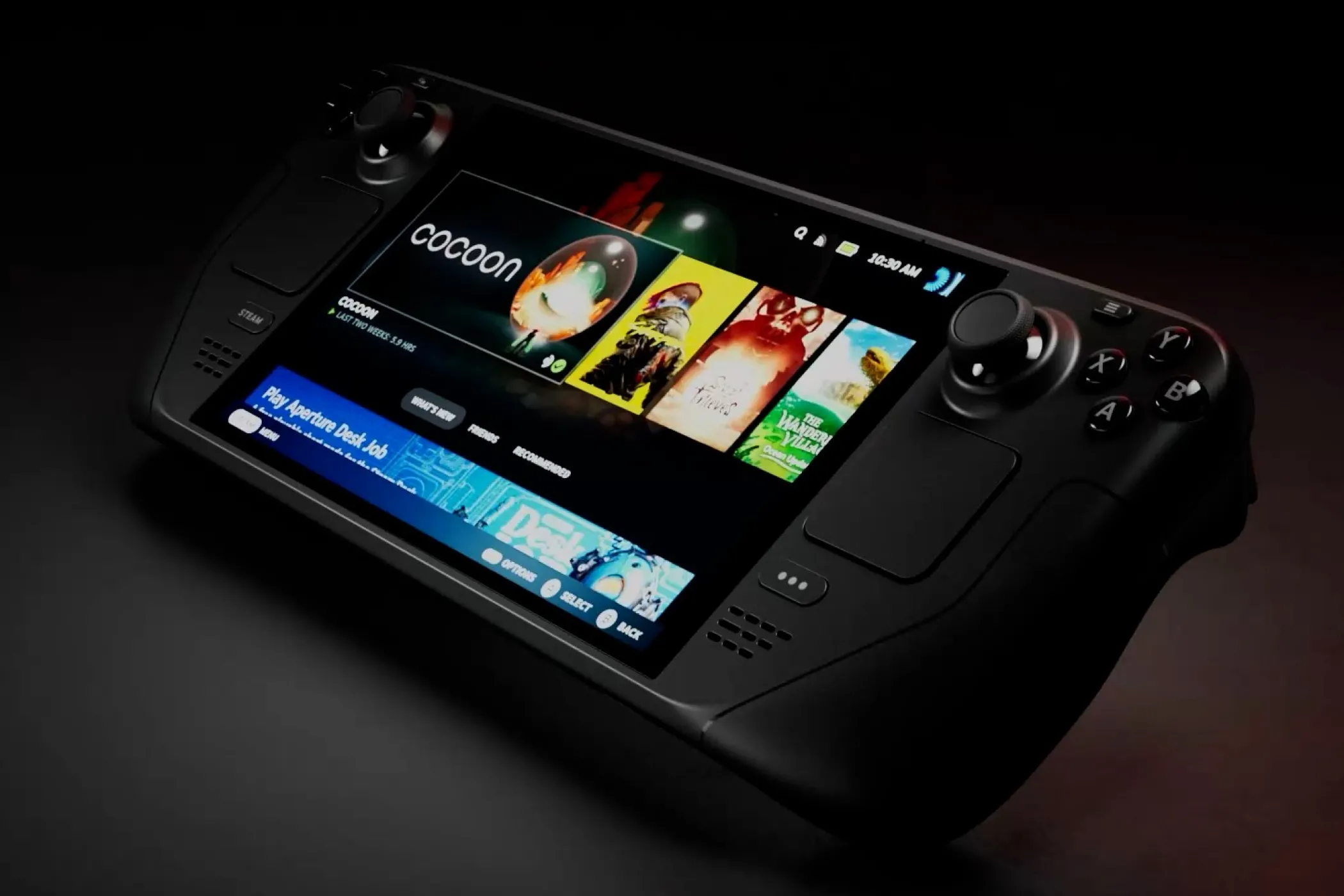 Màn hình OLED sắc nét trên Steam Deck OLED, điểm nhấn nâng cấp quan trọng của thiết bị chơi game cầm tay này.