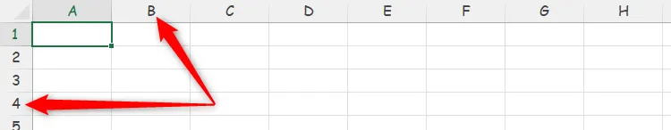 Minh họa phông chữ Comic Sans MS áp dụng cho tiêu đề cột và hàng trong bảng tính Excel.