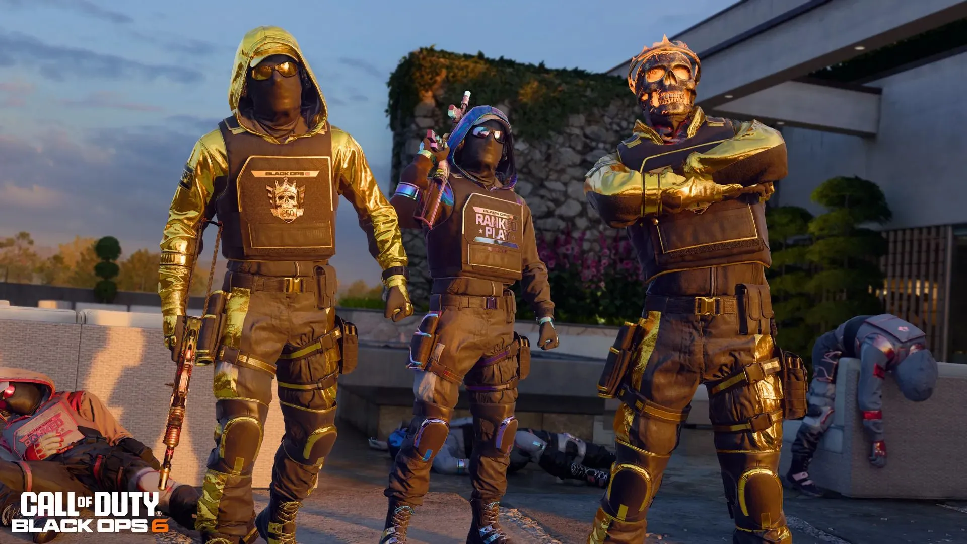 Nhân vật trong trang phục xếp hạng của Call of Duty, biểu tượng cho những phần thưởng và tiến độ rõ ràng mà chế độ chơi Ranked mang lại cho game thủ.