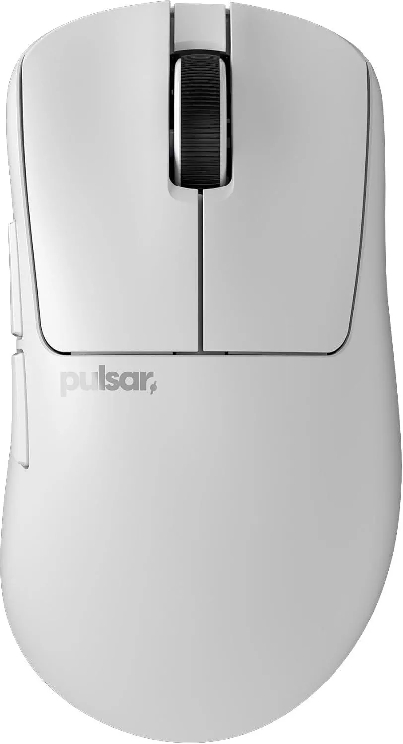 Phiên bản chuột chơi game Pulsar Xlite V3 Mini màu trắng tinh tế, thể hiện sự nhỏ gọn và các nút bấm phản hồi nhanh, phù hợp cho những game thủ tìm kiếm hiệu suất cao.