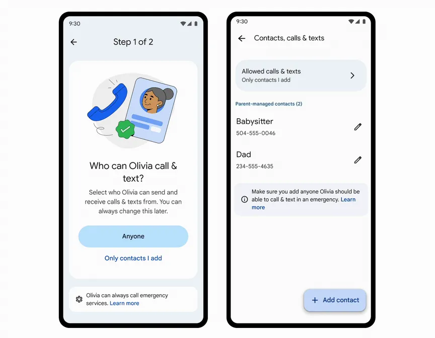 Phụ huynh quản lý và phê duyệt danh bạ liên hệ cho trẻ qua Google Family Link