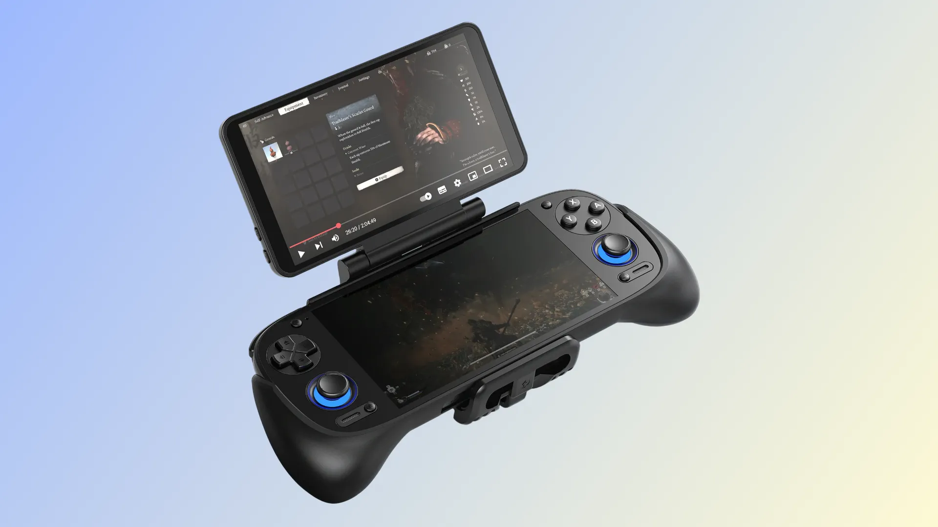 Retroid Pocket 5 kết hợp với phụ kiện màn hình kép Retroid, giải pháp tối ưu cho giả lập Nintendo 3DS.