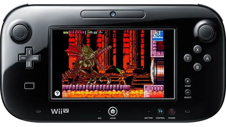 Samus Aran trong một phân cảnh hành động của Metroid: Zero Mission, một tựa game phiêu lưu khoa học viễn tưởng.