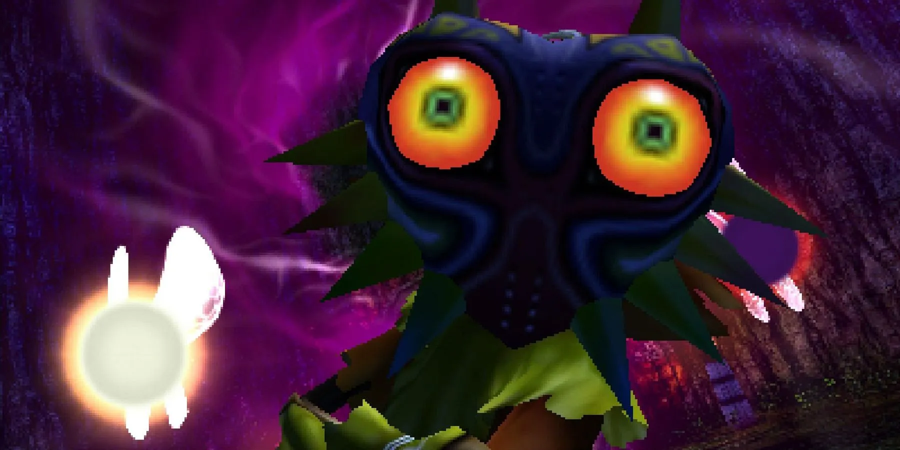Skull Kid đeo mặt nạ Majora trong The Legend of Zelda: Majora's Mask phiên bản 3DS.