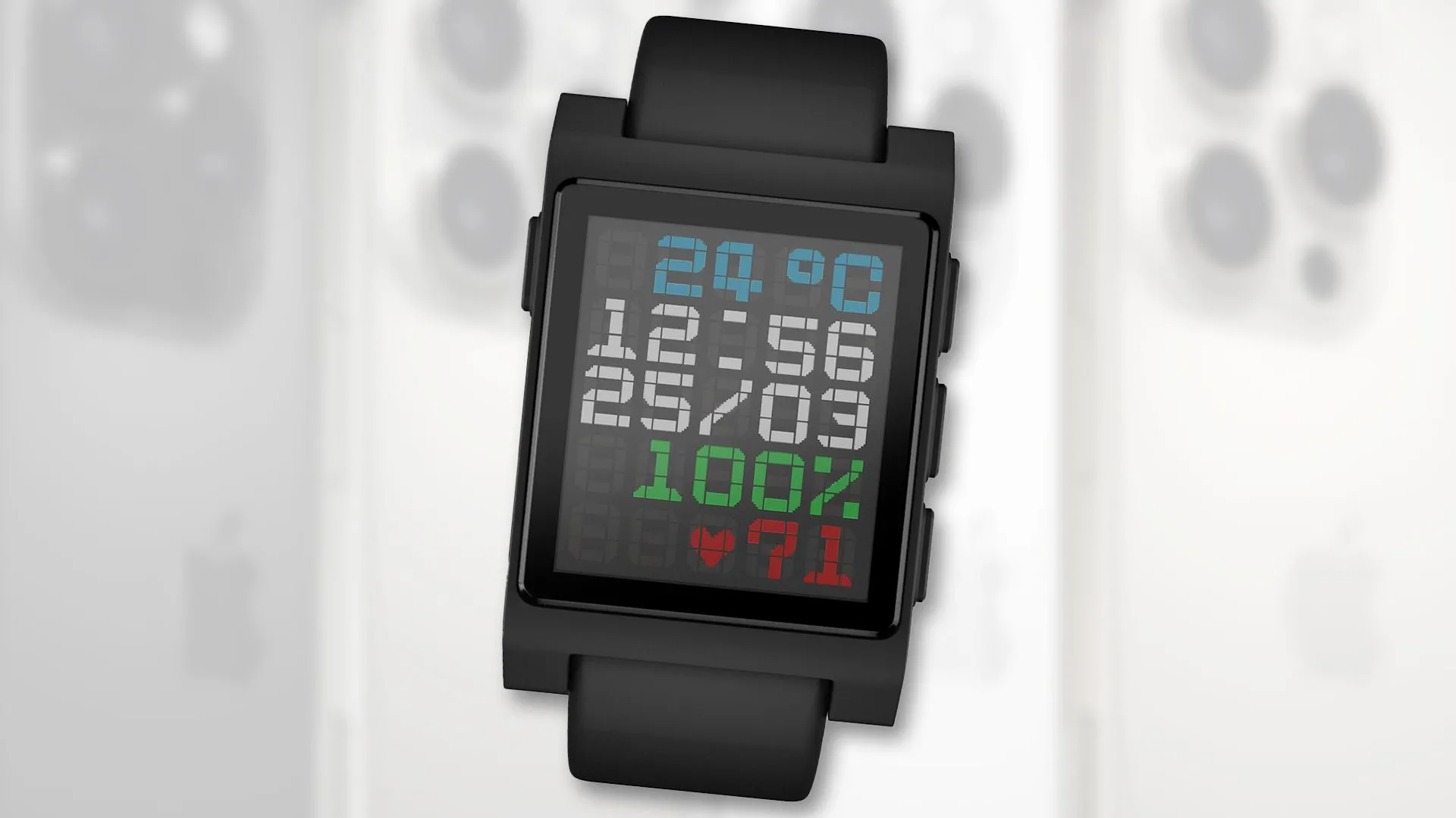 Smartwatch PebbleOS Core 2 Duo màu bạc đen, thiết bị đeo tay thông minh mới với hạn chế cho người dùng iPhone