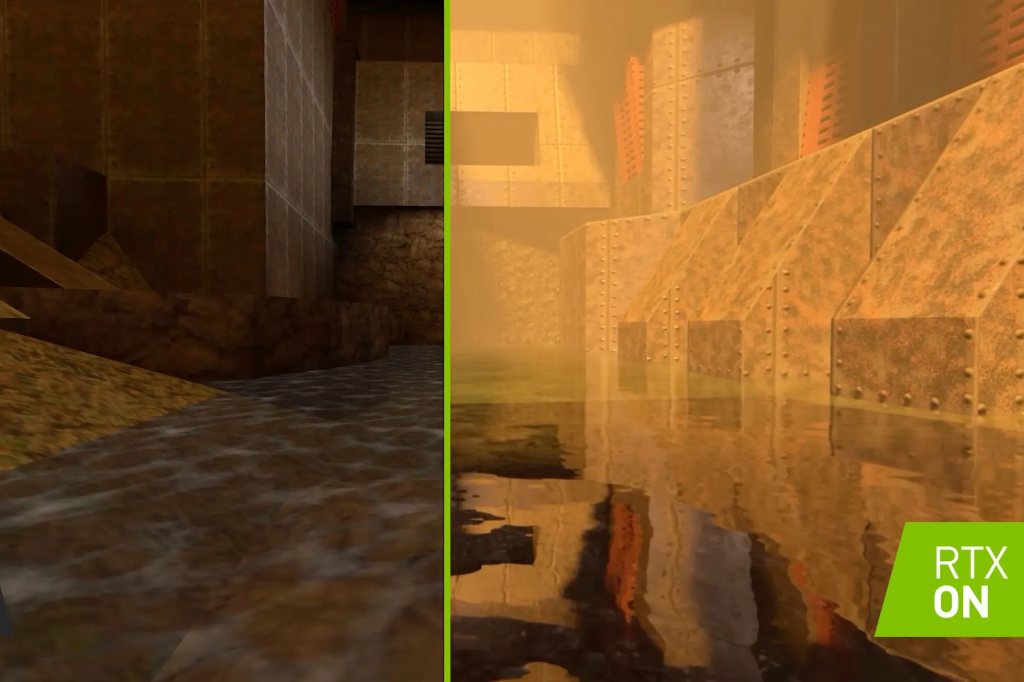 So sánh đồ họa game Quake II trước và sau khi bật công nghệ Ray Tracing