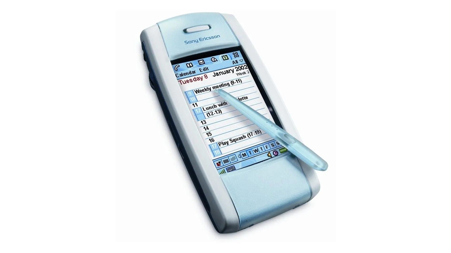 Sony Ericsson P800 với màn hình cảm ứng lớn và bàn phím lật độc đáo