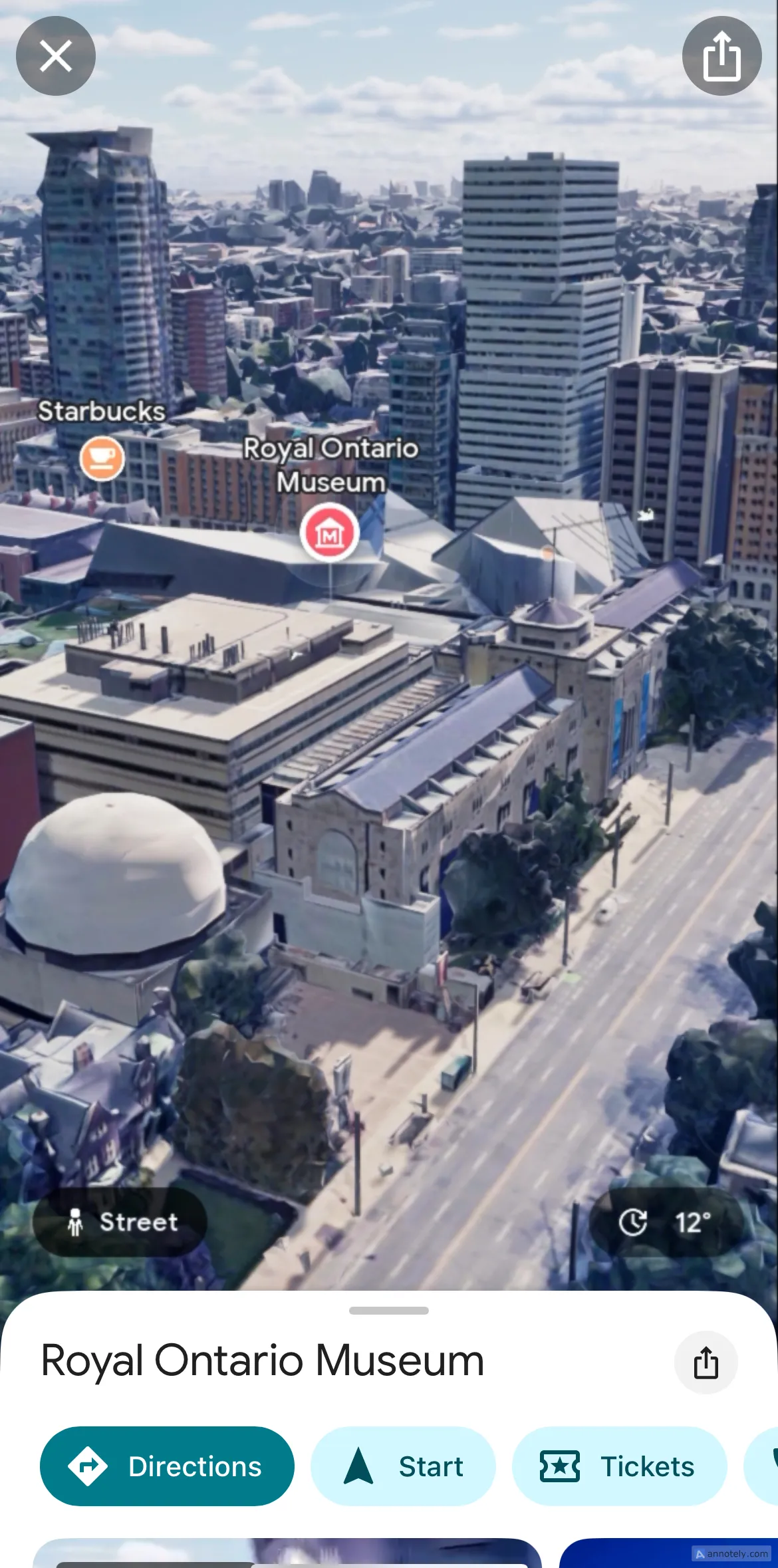 Sử dụng Chế độ xem sống động trên Google Maps
