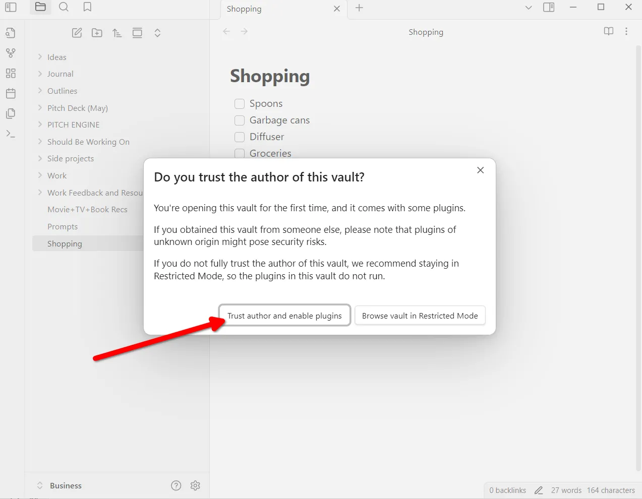 Tải thư mục vault Obsidian từ Google Drive sau khi thiết lập đồng bộ hai chiều trên điện thoại Android.