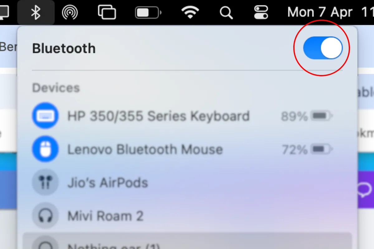 Tắt Bluetooth trên MacBook để tiết kiệm pin