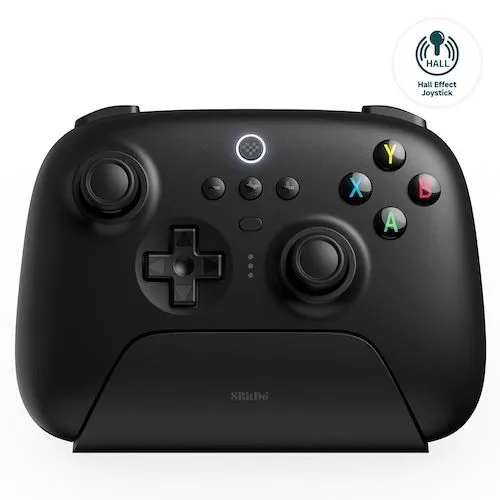 Tay cầm 8BitDo Ultimate 2.4G với joystick Hall Effect, tương thích tốt với Steam Deck