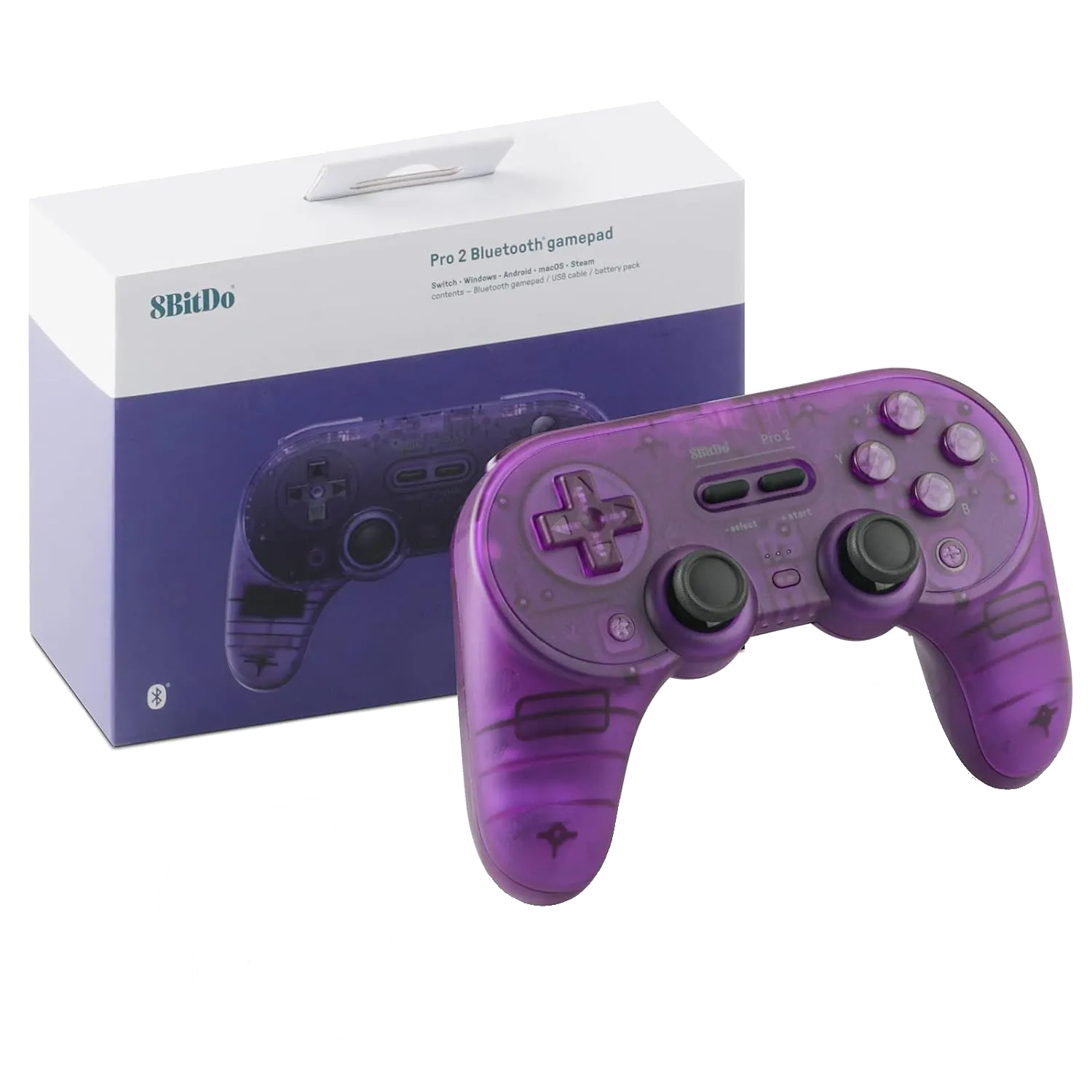 Tay cầm chơi game 8BitDo Pro 2 với thiết kế mang phong cách retro, tích hợp công nghệ hiện đại cho nhiều nền tảng.