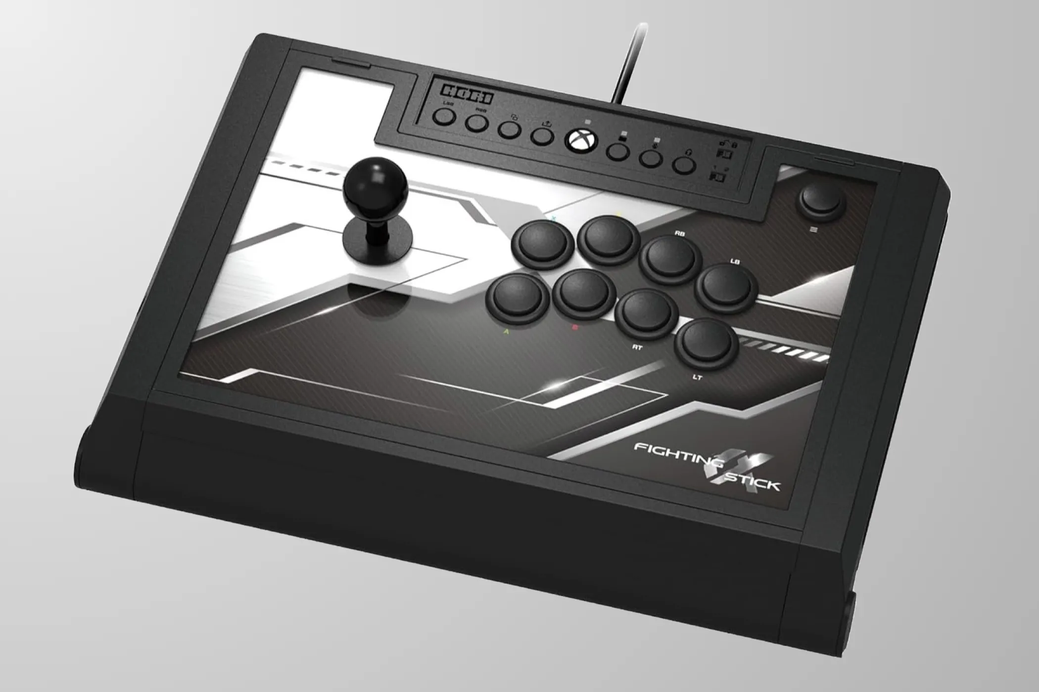 Tay cầm chơi game arcade HORI Fighting Stick Alpha, kết nối có dây với console.