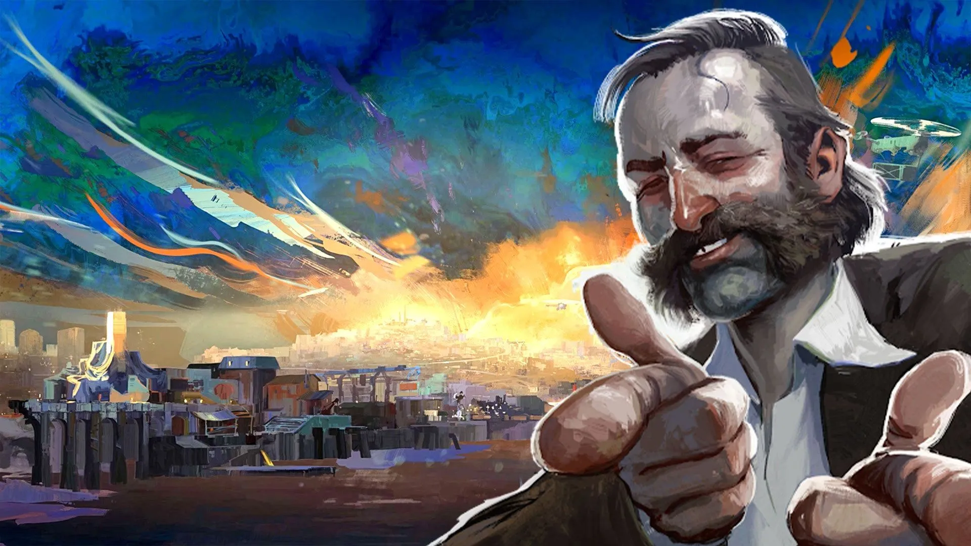 Thám tử Harry Du Bois trong Disco Elysium, thể hiện phong cách nghệ thuật độc đáo và thế giới quan triết học của tựa game nhập vai này.
