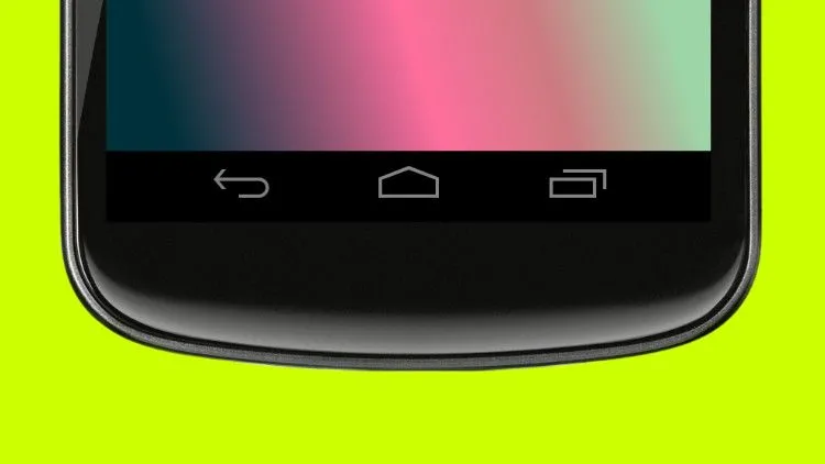 Thanh điều hướng ảo trên màn hình của Google Nexus