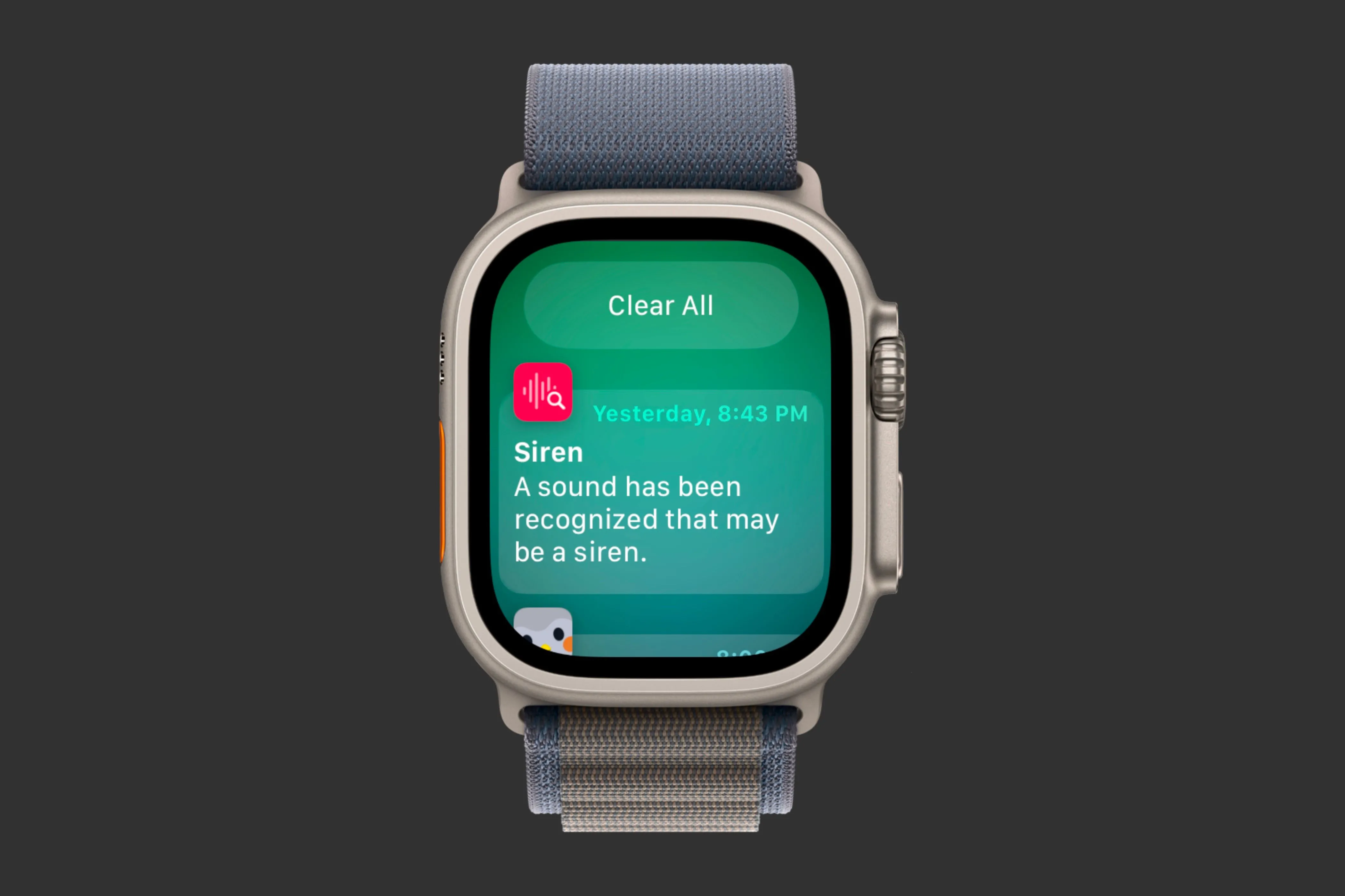 Thao tác xóa tất cả thông báo trong Trung tâm thông báo trên Apple Watch