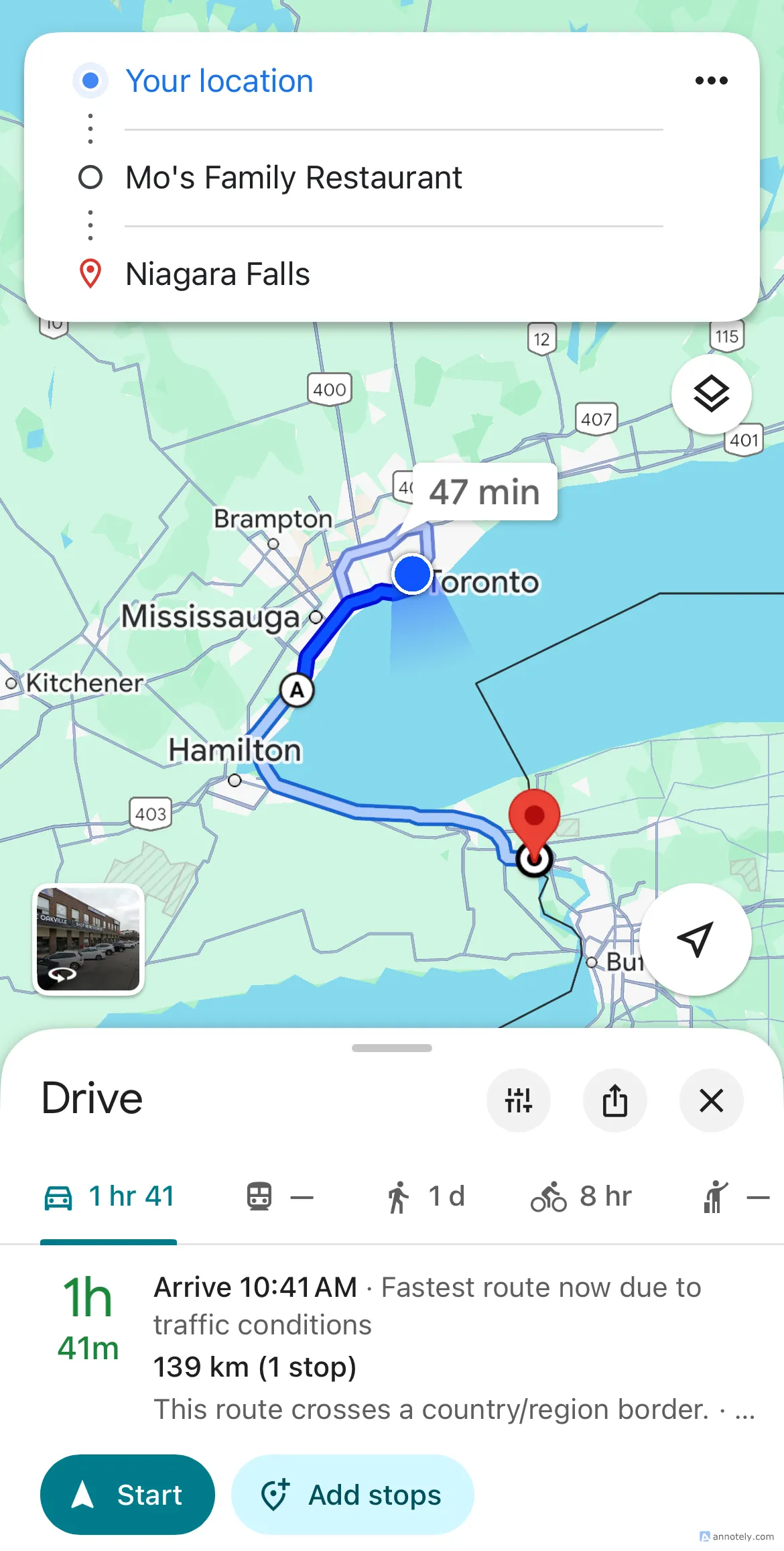 Thêm điểm dừng vào lộ trình trên Google Maps