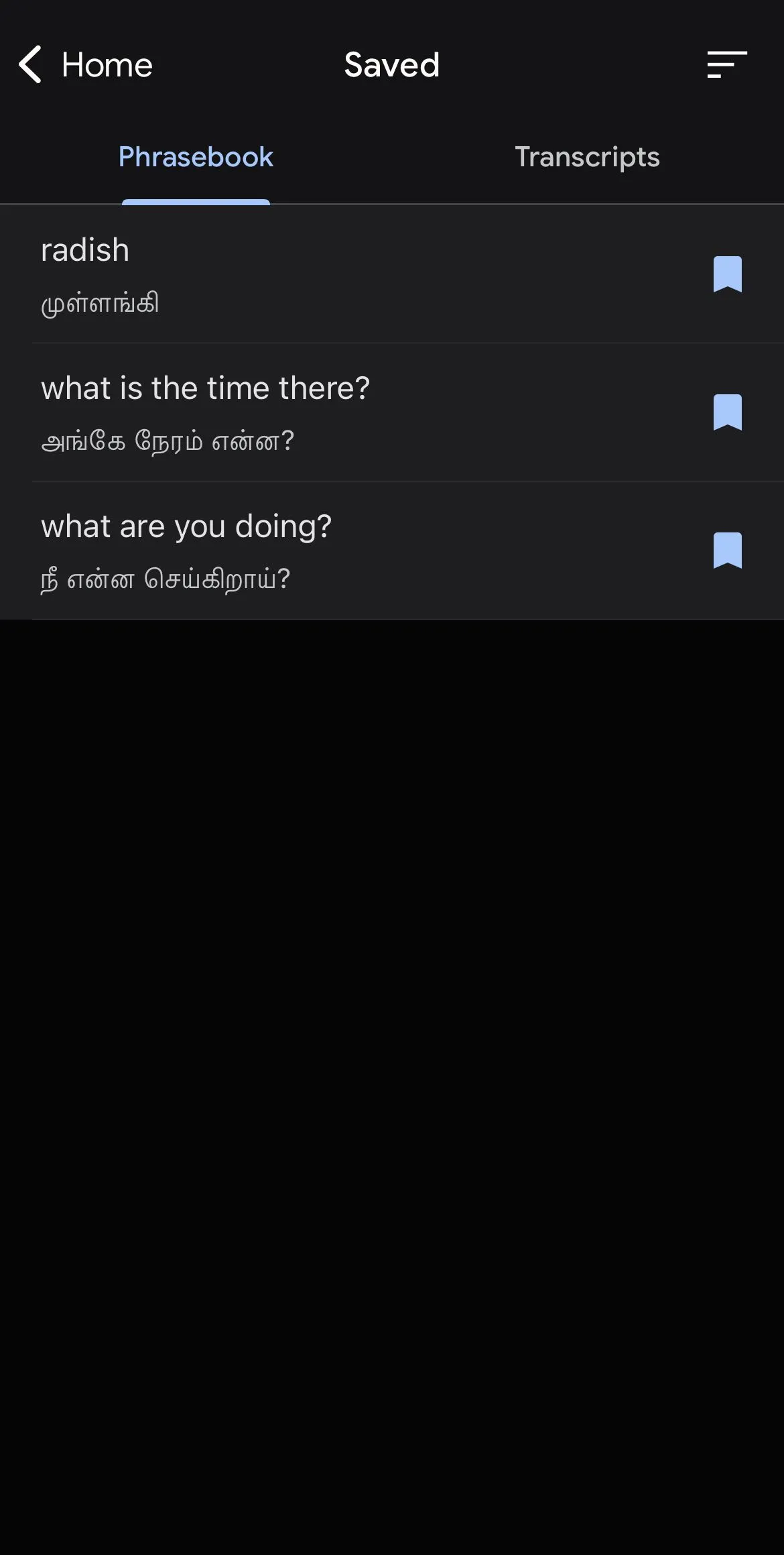 Tính năng lưu bản dịch vào &quot;Sổ cụm từ&quot; (Phrasebook) trên Google Translate giúp quản lý các cụm từ yêu thích.