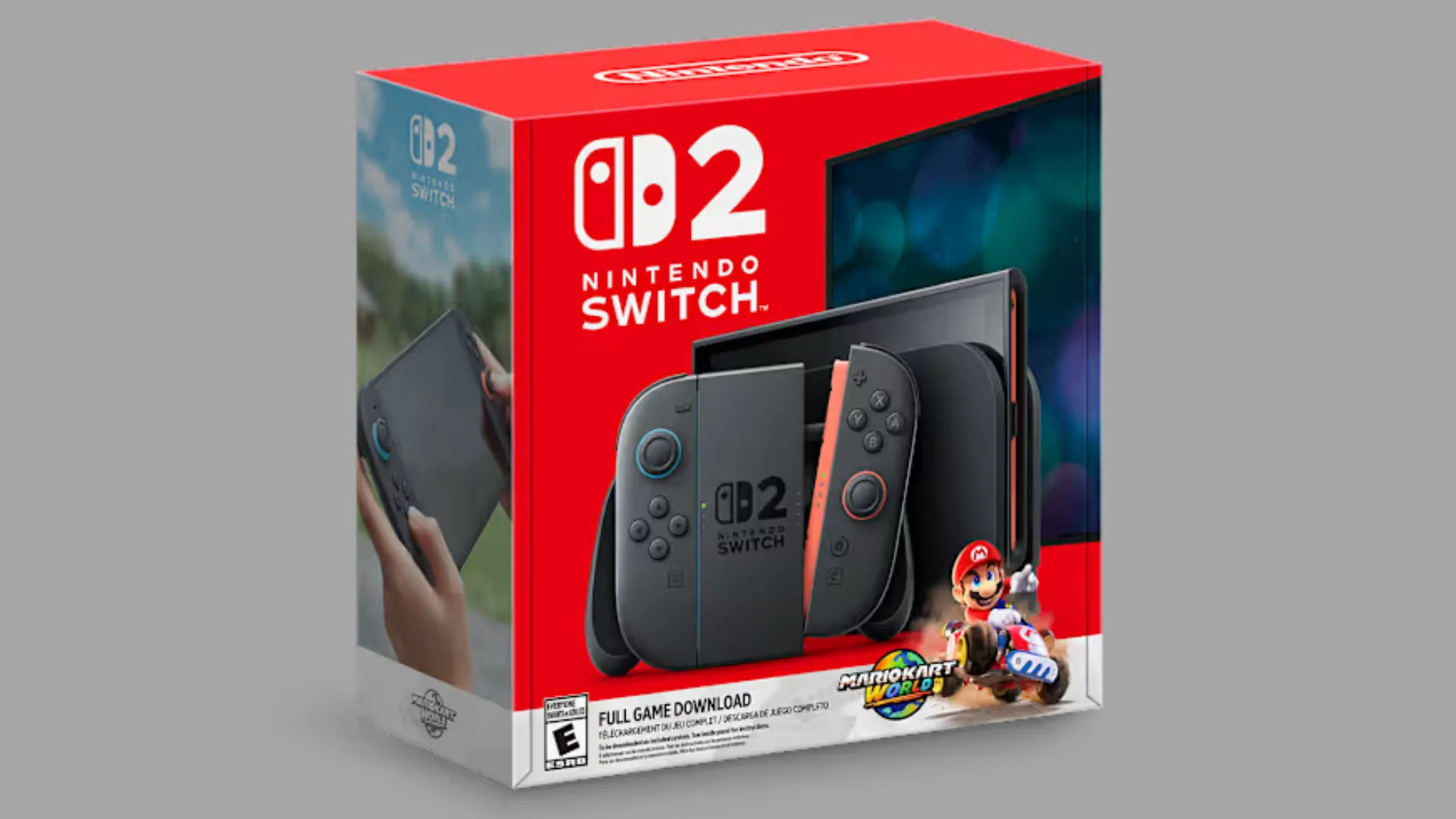 Tổng quan mặt trước của máy chơi game Nintendo Switch 2, thể hiện thiết kế cao cấp đi kèm mức giá cao hơn