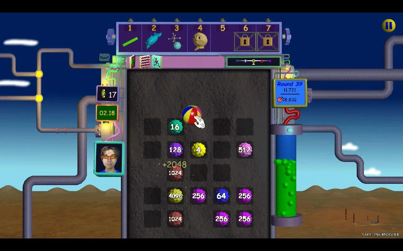 Trải nghiệm gameplay gây nghiện của Nubby's Number Factory ở vòng 39 với điểm số đang tăng