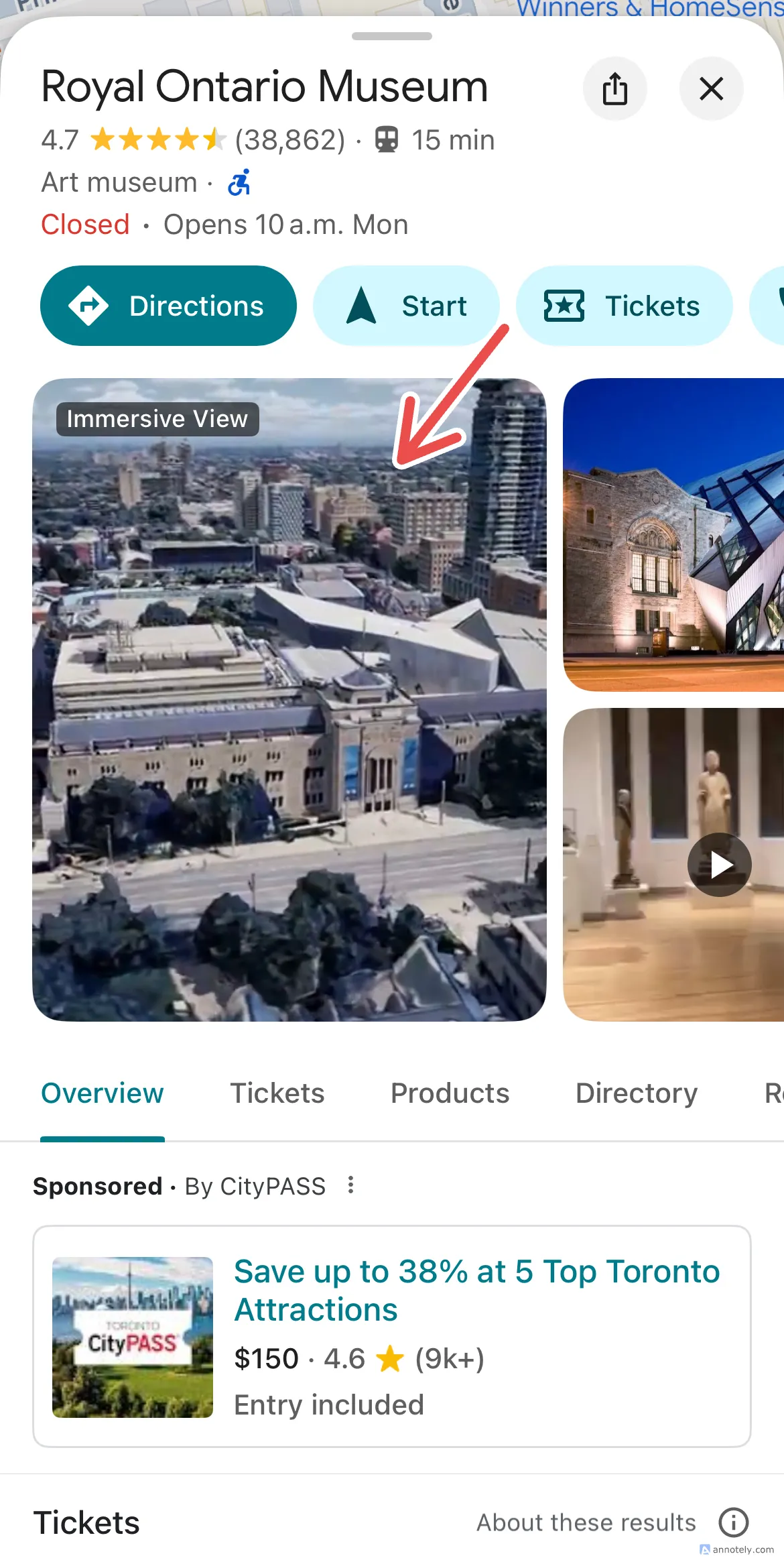 Truy cập Chế độ xem sống động trên Google Maps