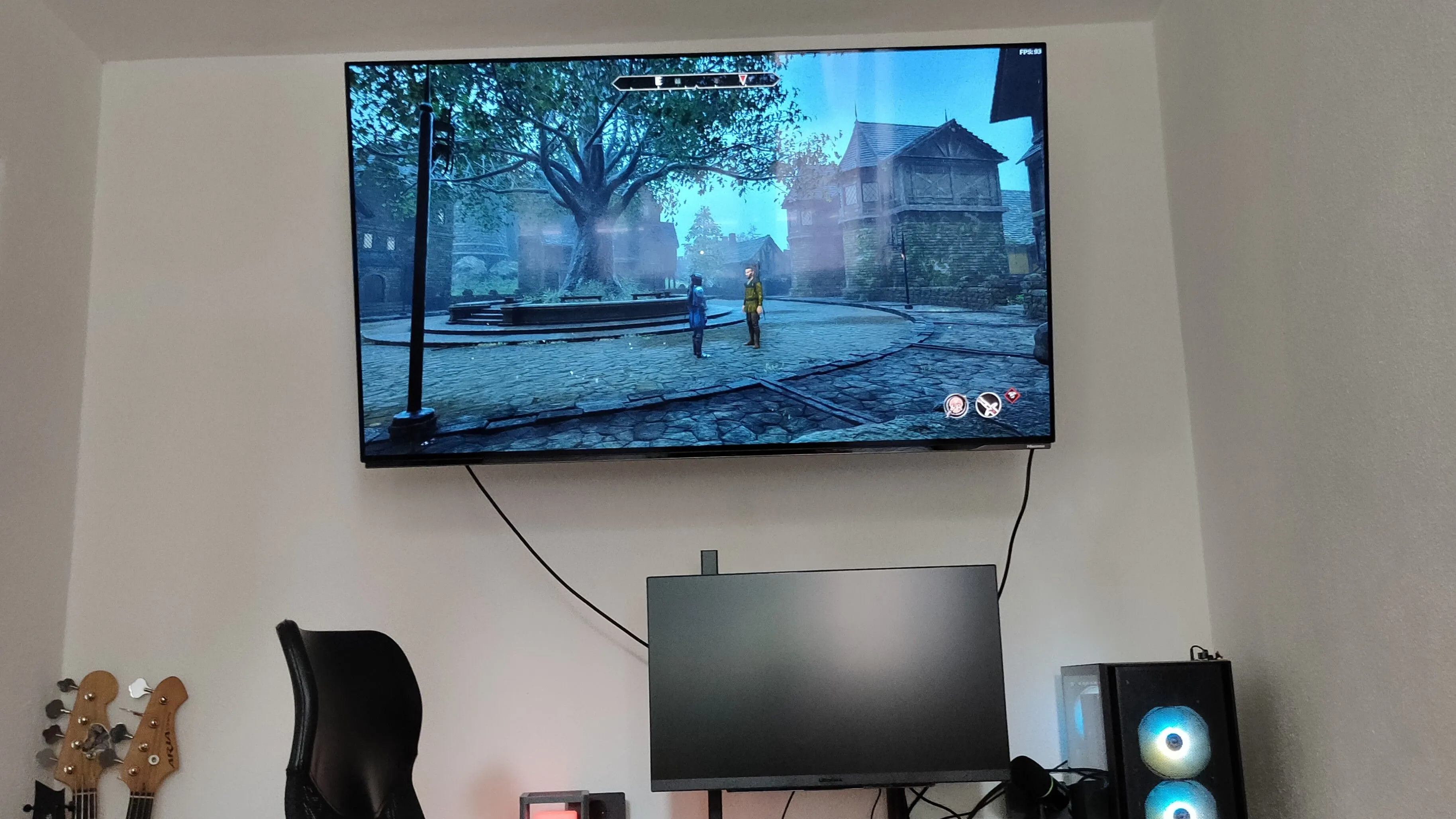 TV Hisense 55A85K 55 inch 4K 120Hz OLED kết nối với PC chơi game Elder Scrolls IV: Oblivion Remastered