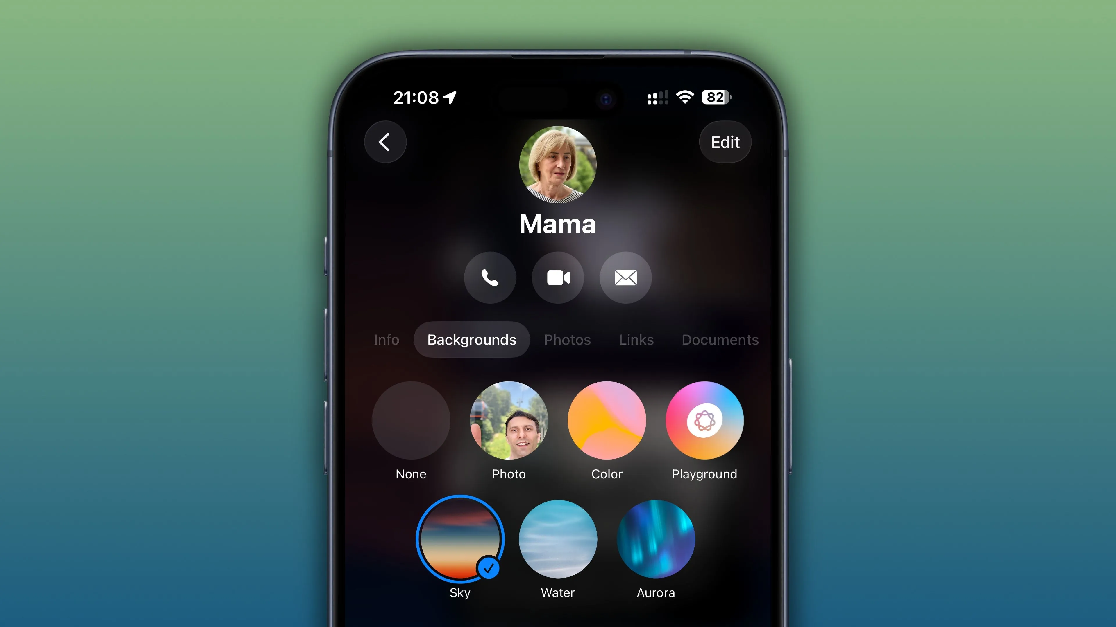 Ứng dụng Tin nhắn trên iPhone hiển thị các hình nền cuộc trò chuyện