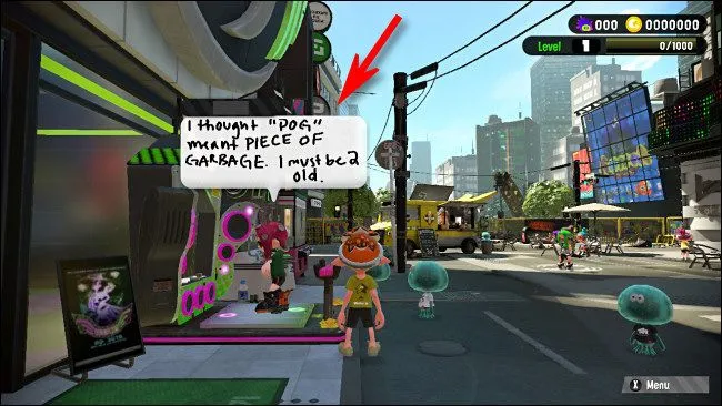 Ví dụ bài đăng của người chơi trong Splatoon 2 trên Nintendo Switch, minh chứng cho các tính năng xã hội và chia sẻ cộng đồng.