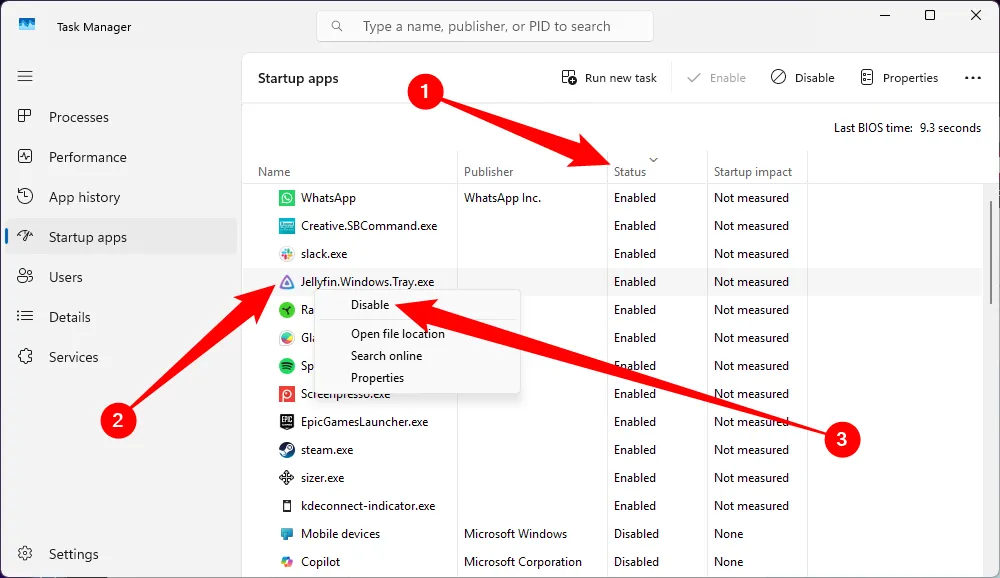 Vô hiệu hóa một ứng dụng đáng ngờ trong danh sách khởi động của Task Manager