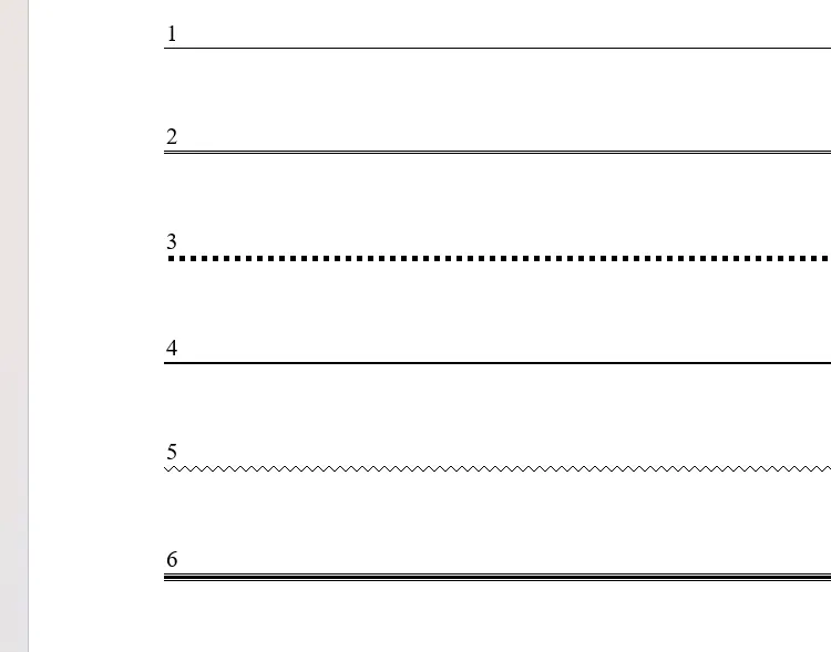 Sáu loại đường kẻ ngang khác nhau có thể tạo bằng phím tắt trong Microsoft Word